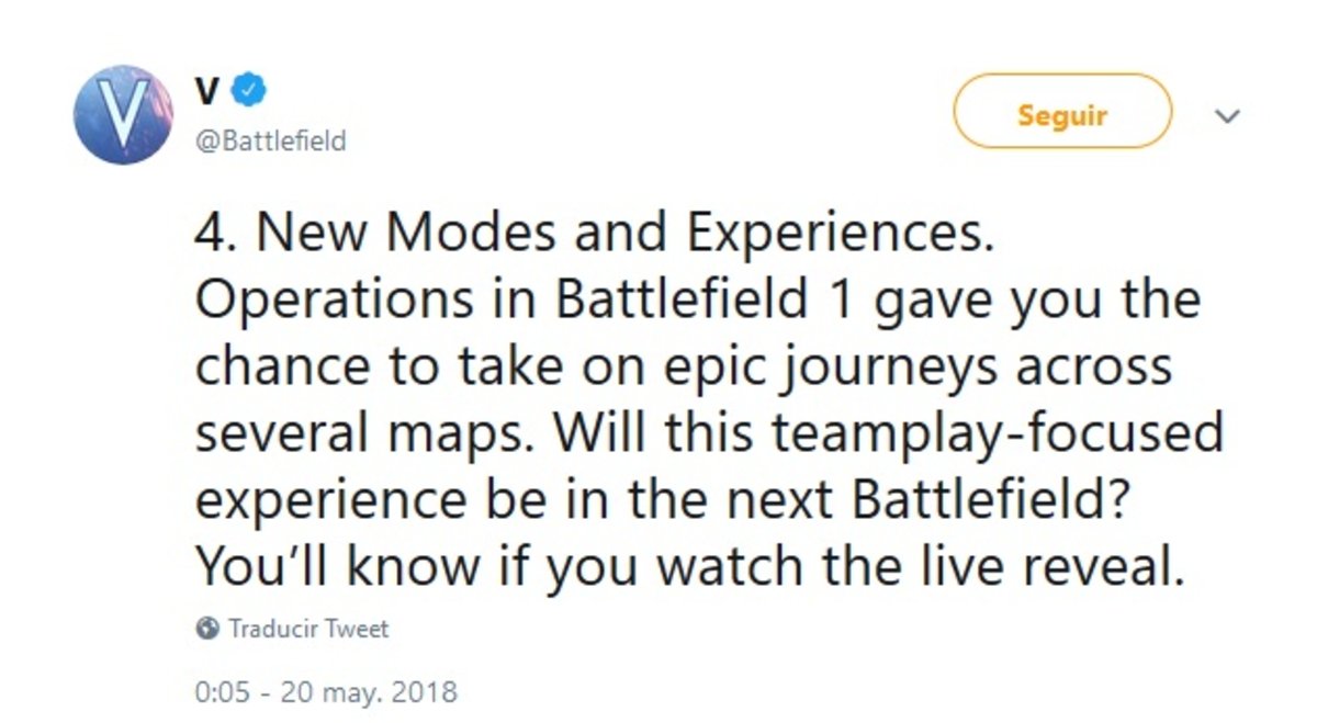 Battlefield V revela nueva información sobre su contenido