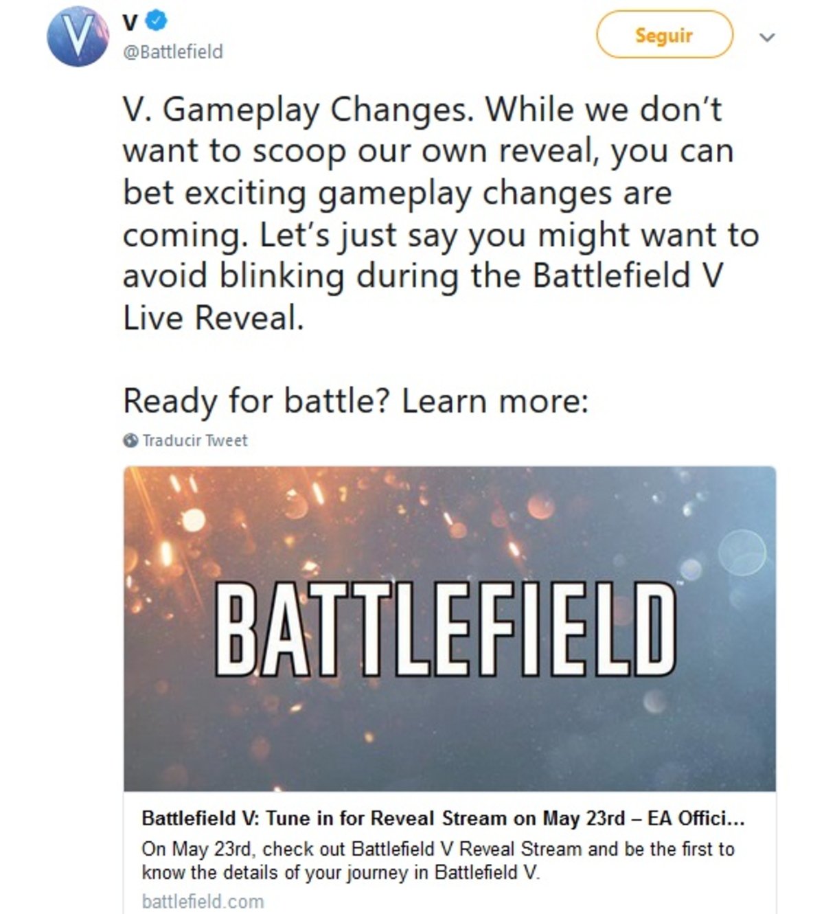 Battlefield V revela nueva información sobre su contenido
