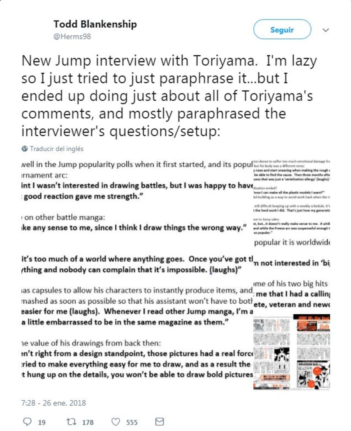 Dragon Ball: Akira Toriyama cree que el éxito de la serie no tiene sentido